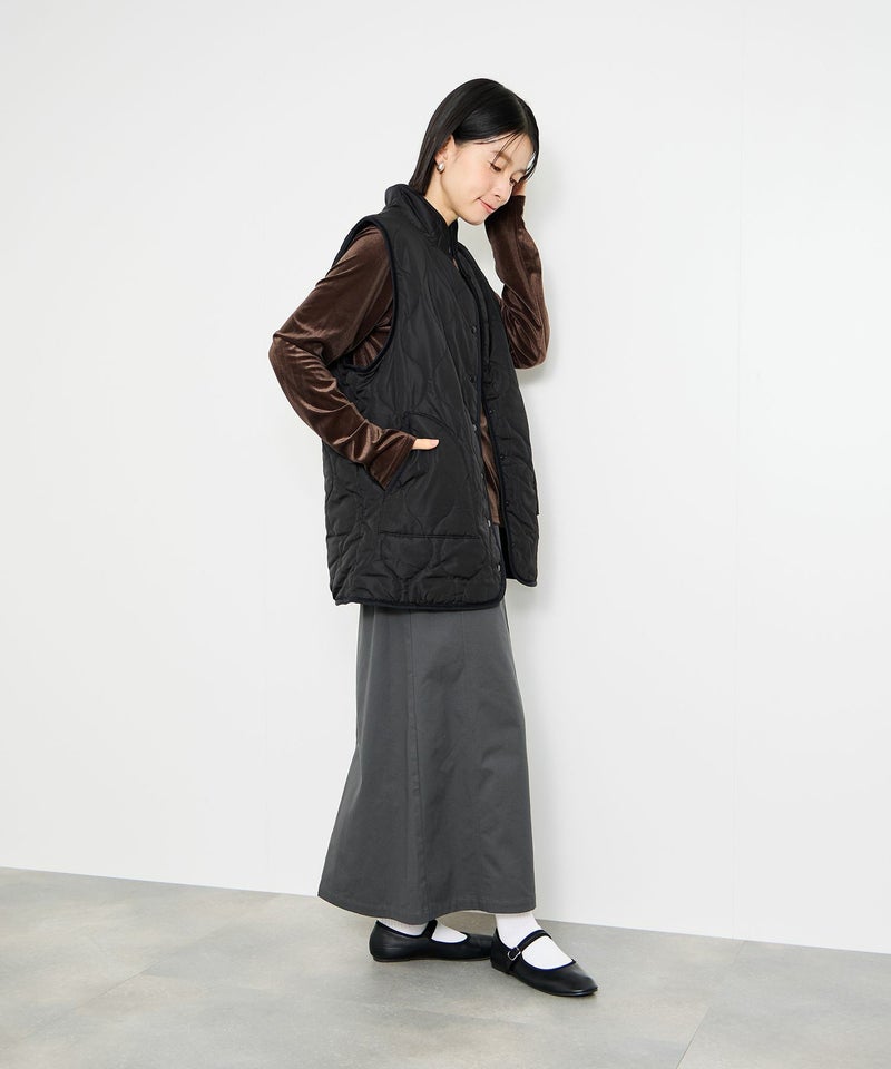 Idnes リバーシブルキルトベスト レディース商品画像-11