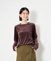 Idnes ベロアロングスリーブTシャツ レディース メール便 対応商品商品サムネイル-1