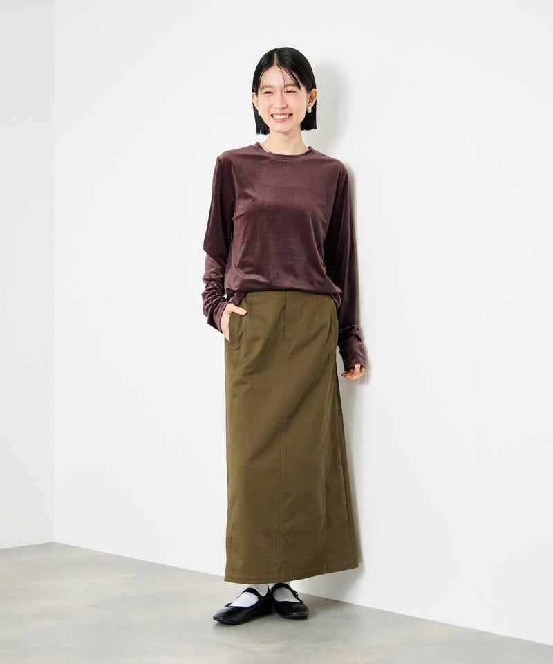 Idnes ベロアロングスリーブTシャツ レディース メール便 対応商品商品画像-7