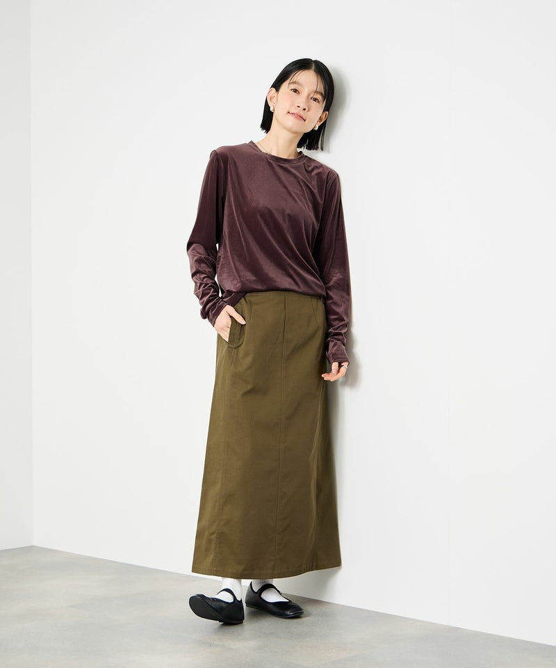 Idnes ベロアロングスリーブTシャツ レディース メール便 対応商品商品画像-8