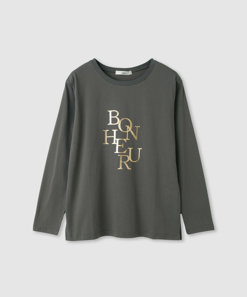 Idnes 箔プリントロングスリーブTシャツ レディース メール便 対応商品商品画像-13