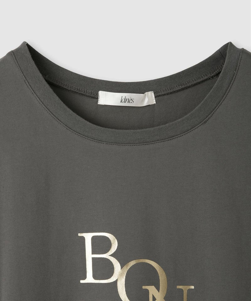 Idnes  箔プリントロングスリーブTシャツ レディース メール便 対応商品商品画像-16