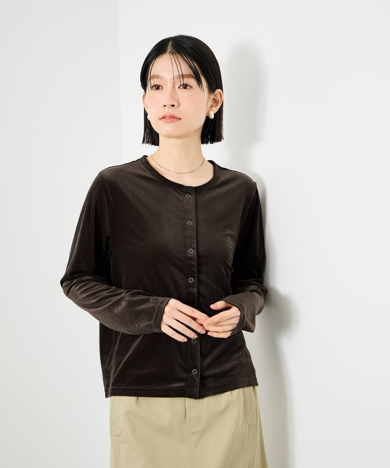 Idnes ベロアカーディガン レディース商品画像-3