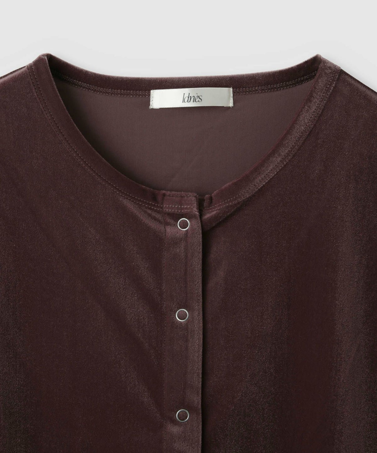 Idnes ベロアカーディガン レディース