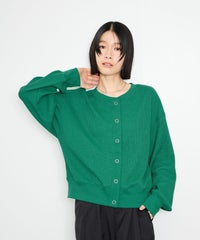 Idnes ワッフルカーディガン レディース