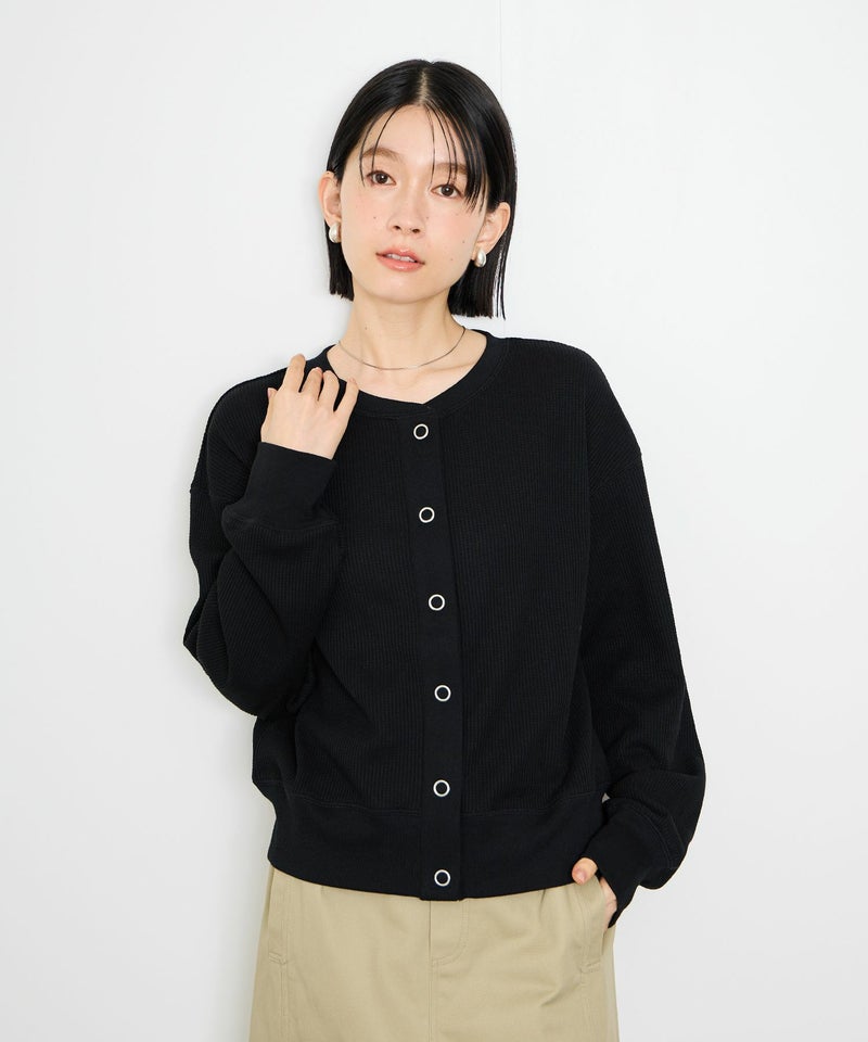 Idnes ワッフルカーディガン レディース商品画像-16