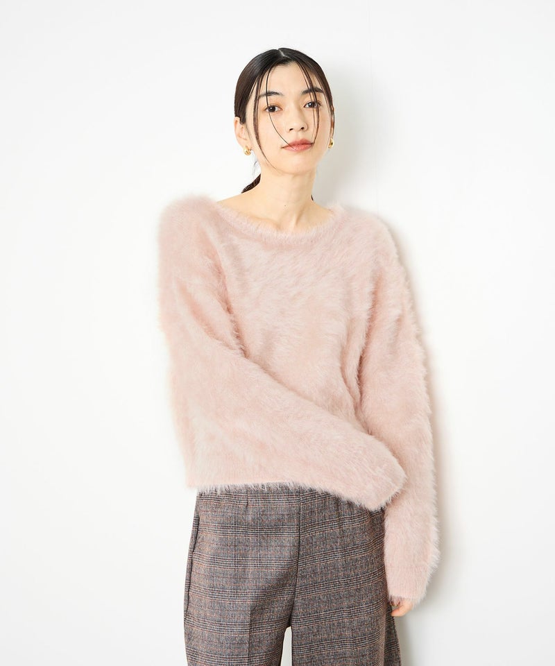 [期間限定knit]Idnes  フェザーヤーンニットプルオーバー レディース商品画像-4