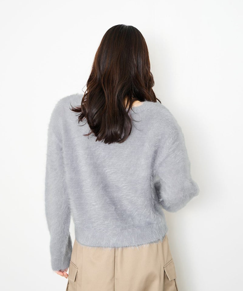 Idnes フェザーヤーンニットプルオーバー レディース商品画像-11