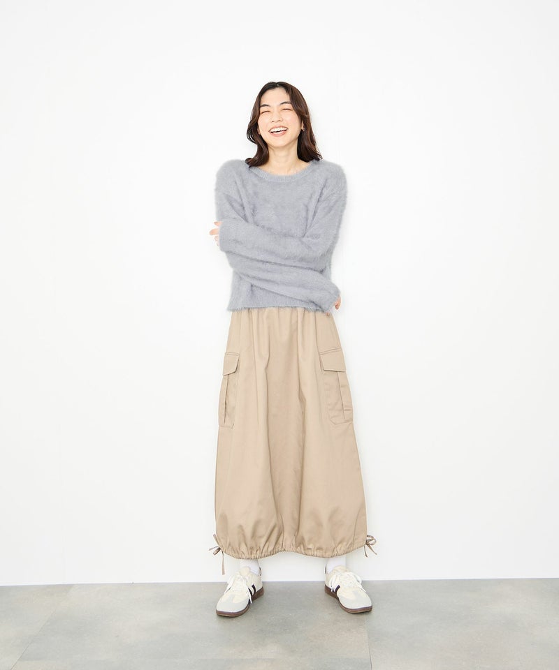 [期間限定knit]Idnes  フェザーヤーンニットプルオーバー レディース商品画像-12