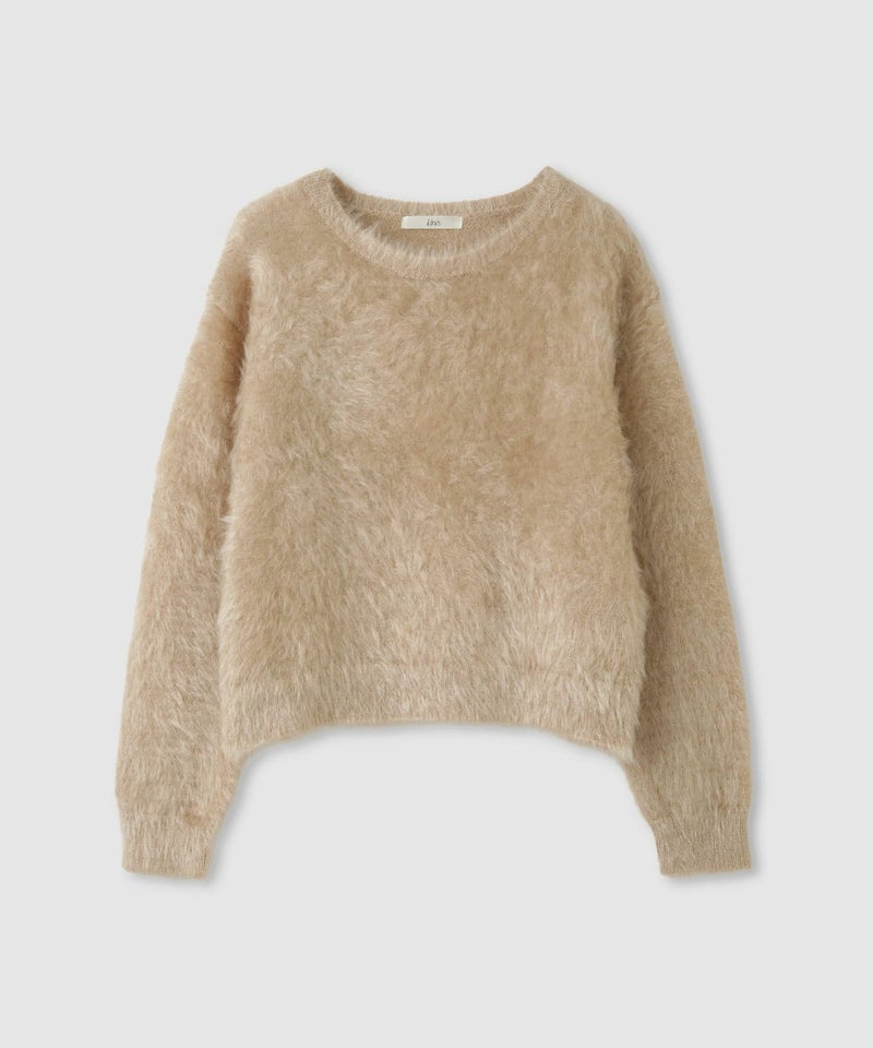 [期間限定knit]Idnes  フェザーヤーンニットプルオーバー レディース商品画像-16