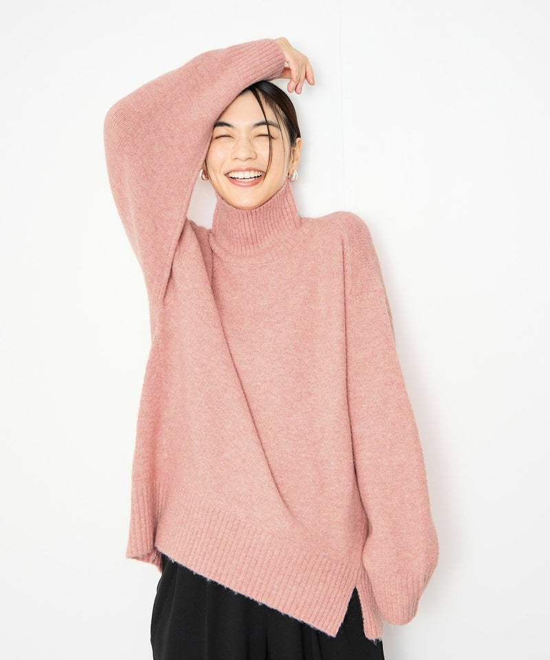 [期間限定knit]Idnes  ヤクライクタートルネックニット レディース商品画像-1