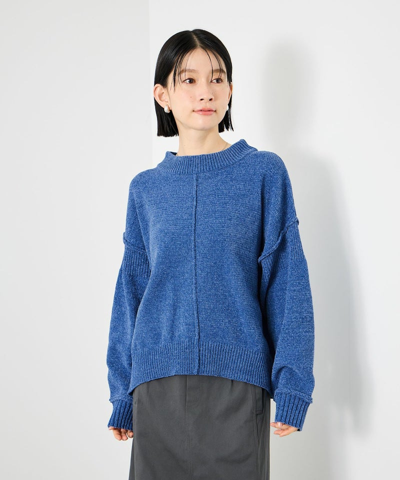 [期間限定knit]Idnes  モールハイネックニットプルオーバー レディース商品画像-2