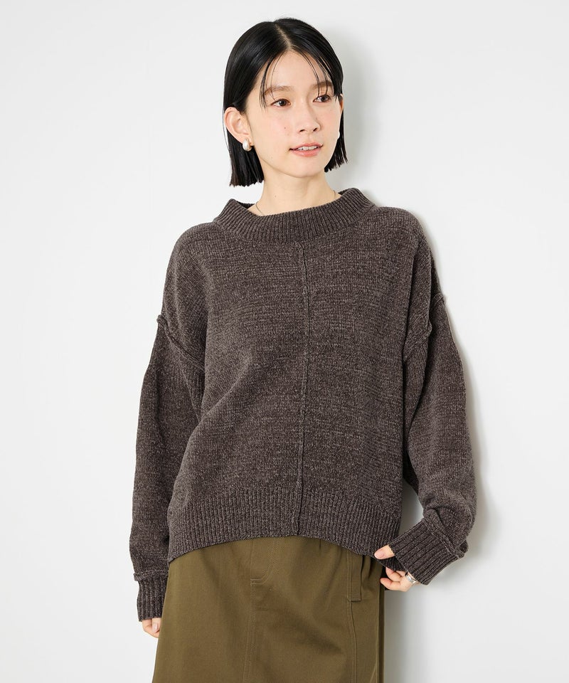 [期間限定knit]Idnes  モールハイネックニットプルオーバー レディース商品画像-4