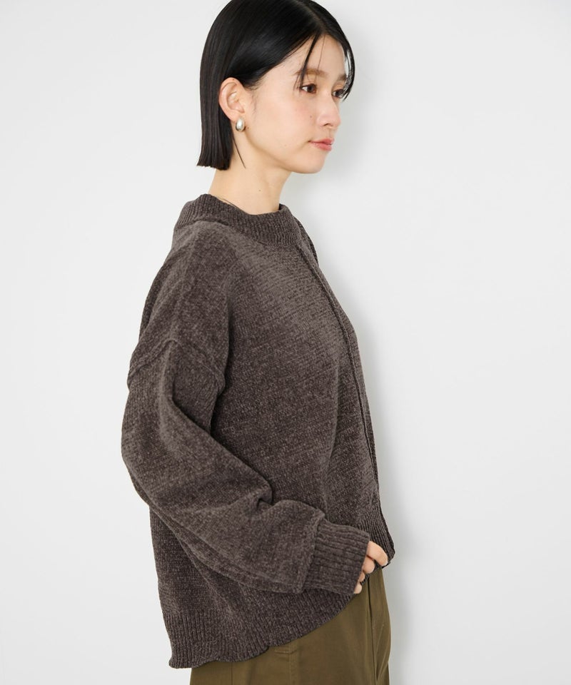 [期間限定knit]Idnes  モールハイネックニットプルオーバー レディース商品画像-5