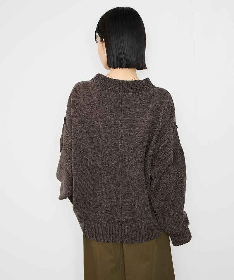 Idnes モールハイネックニットプルオーバー レディース商品画像-6