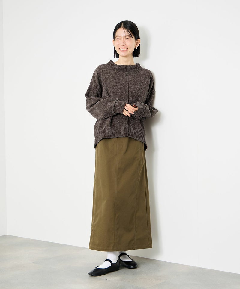 [期間限定knit]Idnes  モールハイネックニットプルオーバー レディース商品画像-8