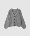 [期間限定knit]Idnes  Vネック畦ボリュームスリーブカーディガン レディース商品サムネイル-18