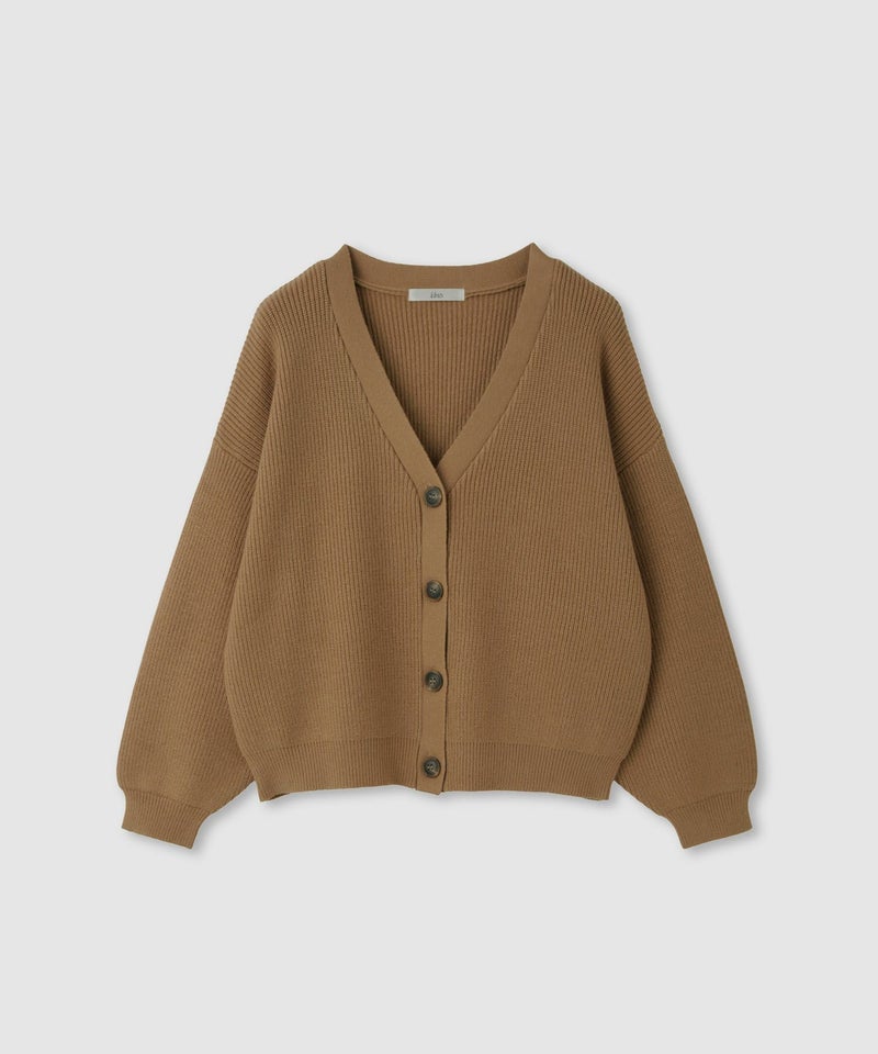 Idnes Vネック畦ボリュームスリーブカーディガン レディース商品画像-19