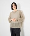 [期間限定knit]Idnes  ラメメッシュニットプルオーバー レディース商品サムネイル-3