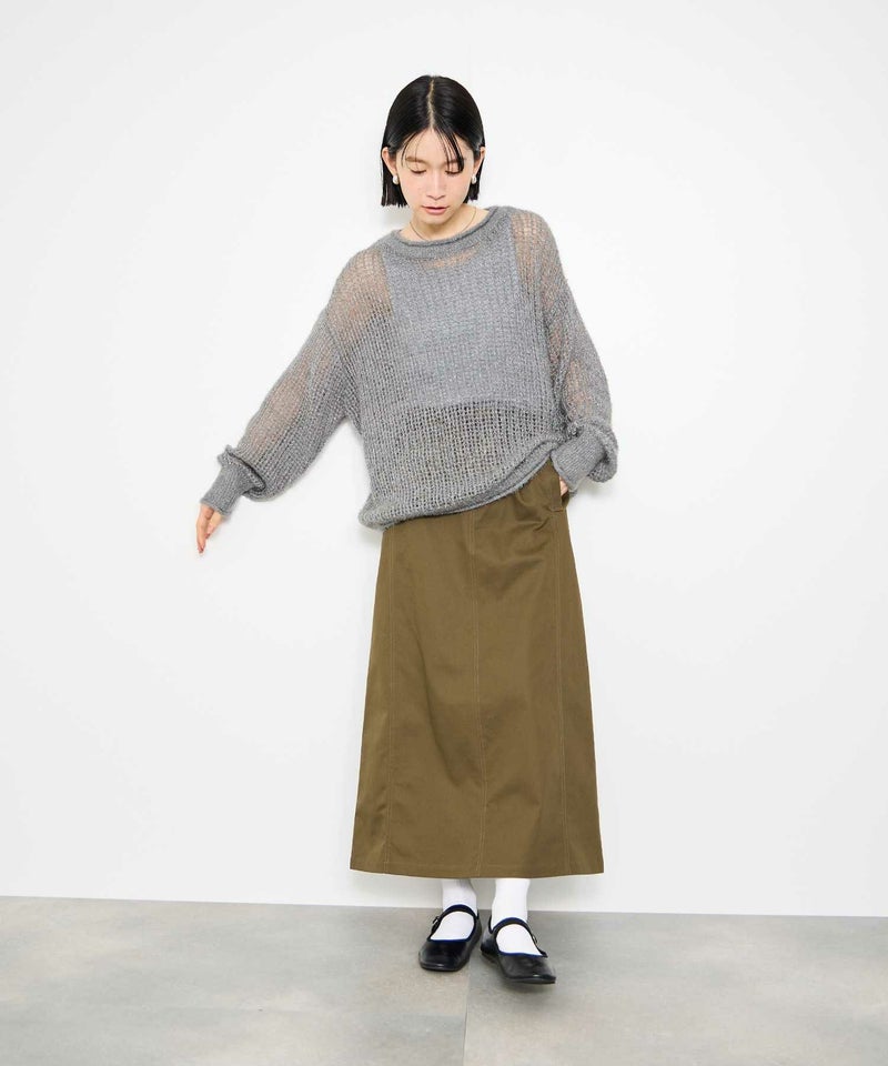 [期間限定knit]Idnes  ラメメッシュニットプルオーバー レディース商品画像-8