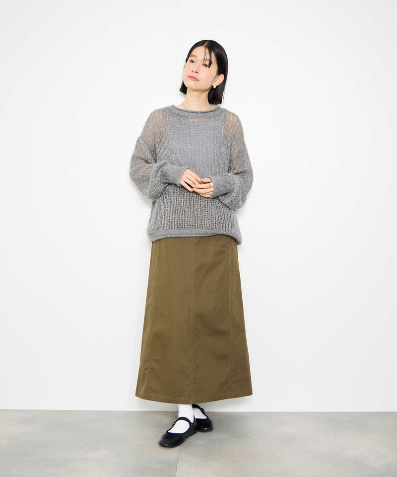 [期間限定knit]Idnes  ラメメッシュニットプルオーバー レディース商品画像-9
