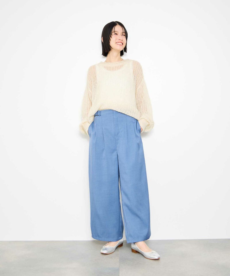 [期間限定knit]Idnes  ラメメッシュニットプルオーバー レディース商品画像-12