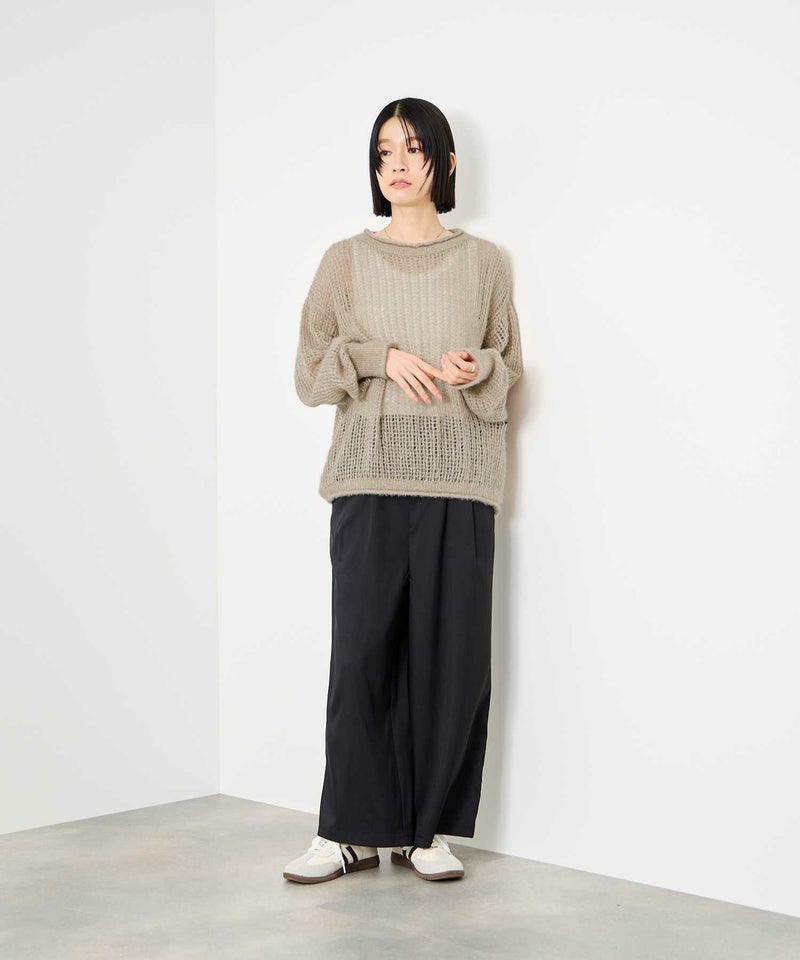 [期間限定knit]Idnes  ラメメッシュニットプルオーバー レディース商品画像-14