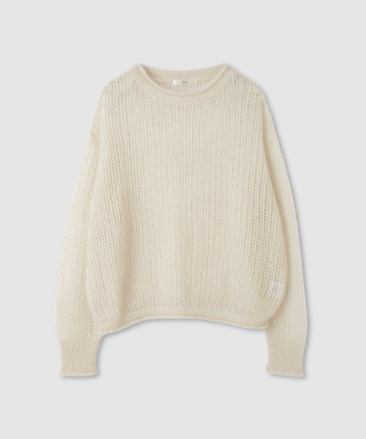 Idnes ラメメッシュニットプルオーバー レディース