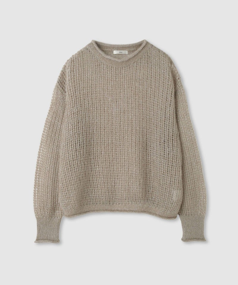 [期間限定knit]Idnes  ラメメッシュニットプルオーバー レディース商品画像-18
