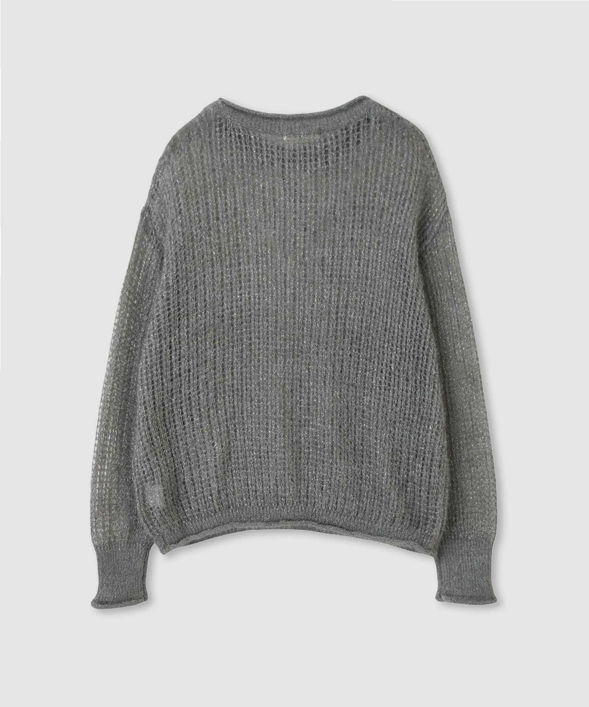 Idnes ラメメッシュニットプルオーバー レディース