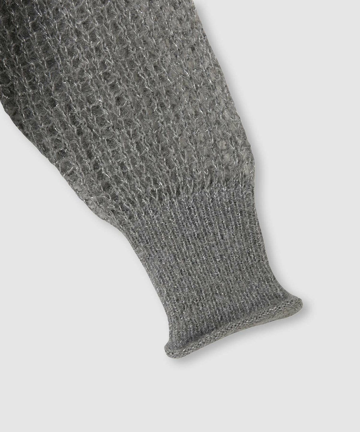 Idnes ラメメッシュニットプルオーバー レディース