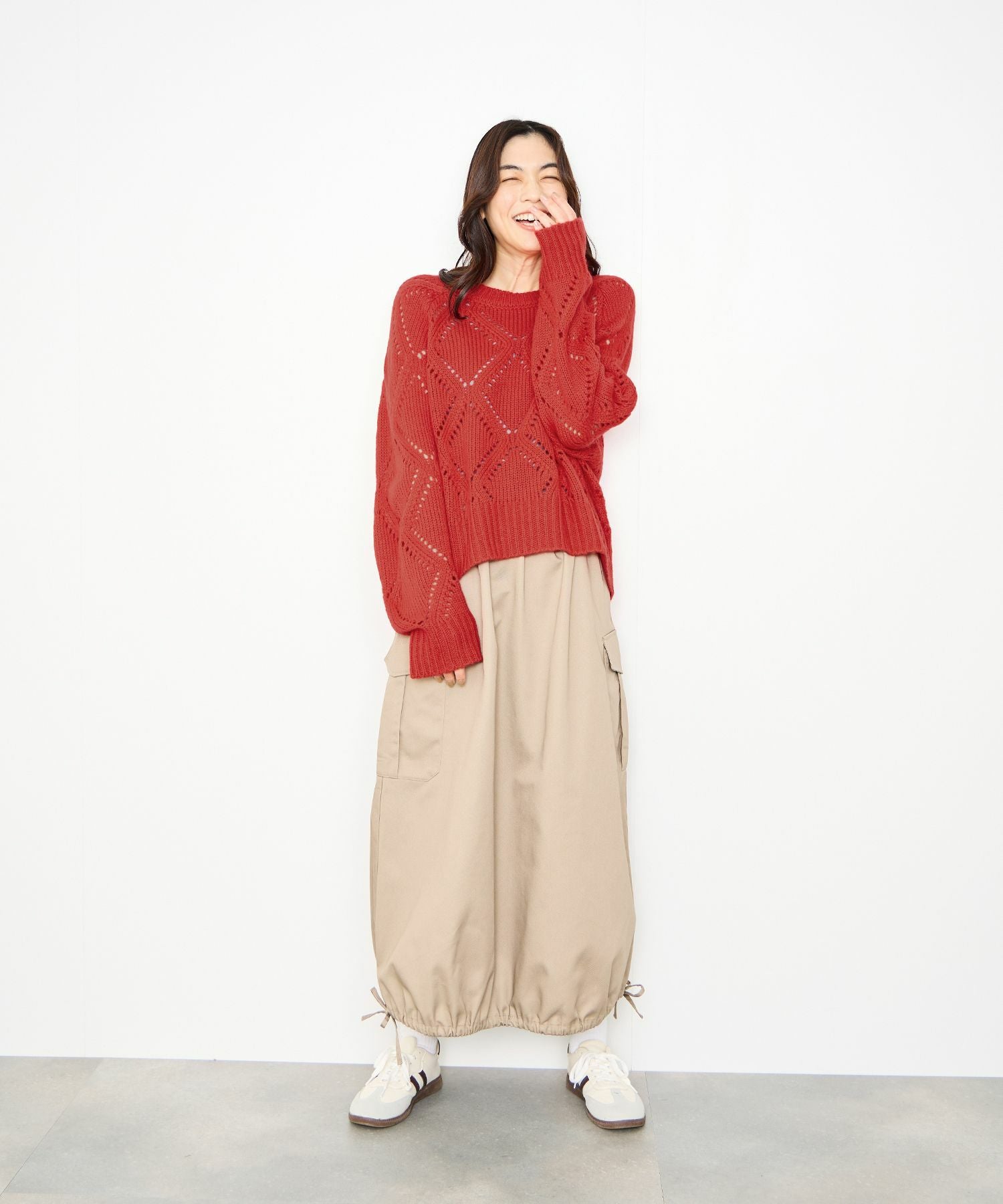 スピック&amp;スパン　ダイヤ柄ニット AZUL BY MOUSSY | ダイヤ柄ニットトップス (ニット ) |SHEL'TTER WEBSTORE