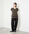 [期間限定knit]Idnes  ケーブルチルデンVネックベスト レディース商品サムネイル-11