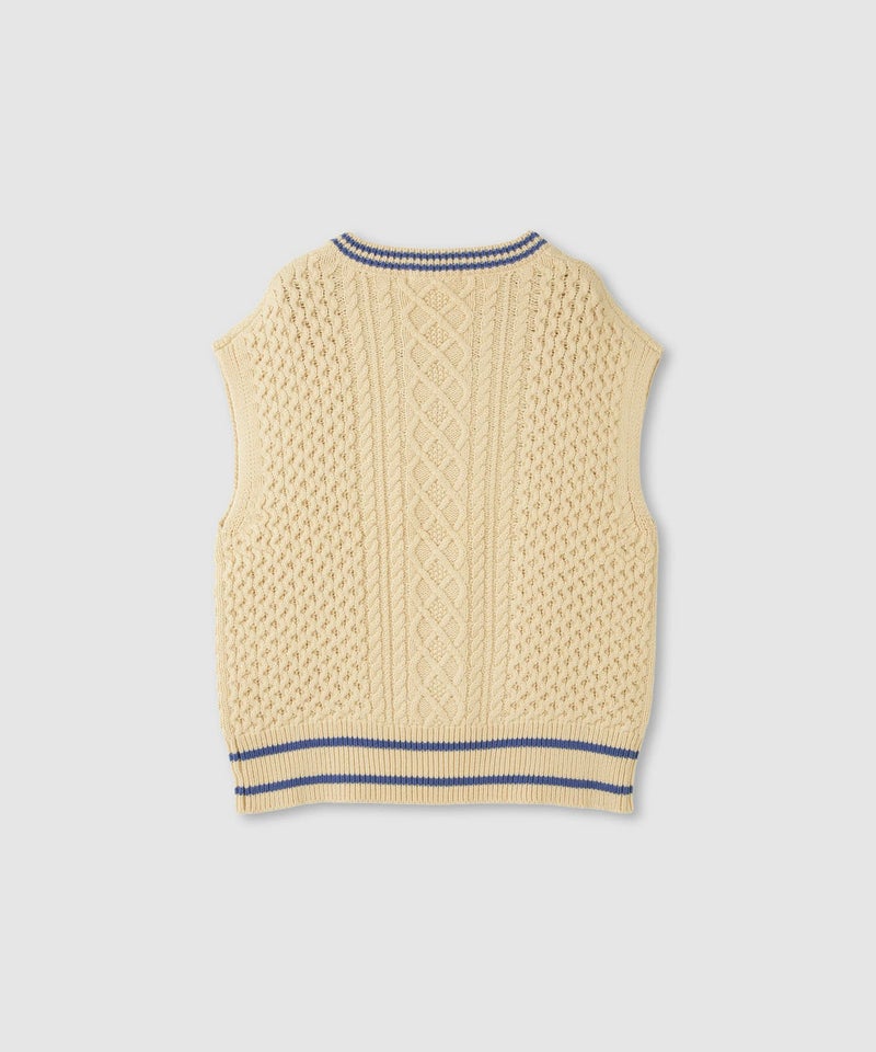 Idnes ケーブルチルデンVネックベスト レディース商品画像-18