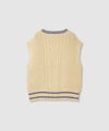 [期間限定knit]Idnes  ケーブルチルデンVネックベスト レディース商品サムネイル-18