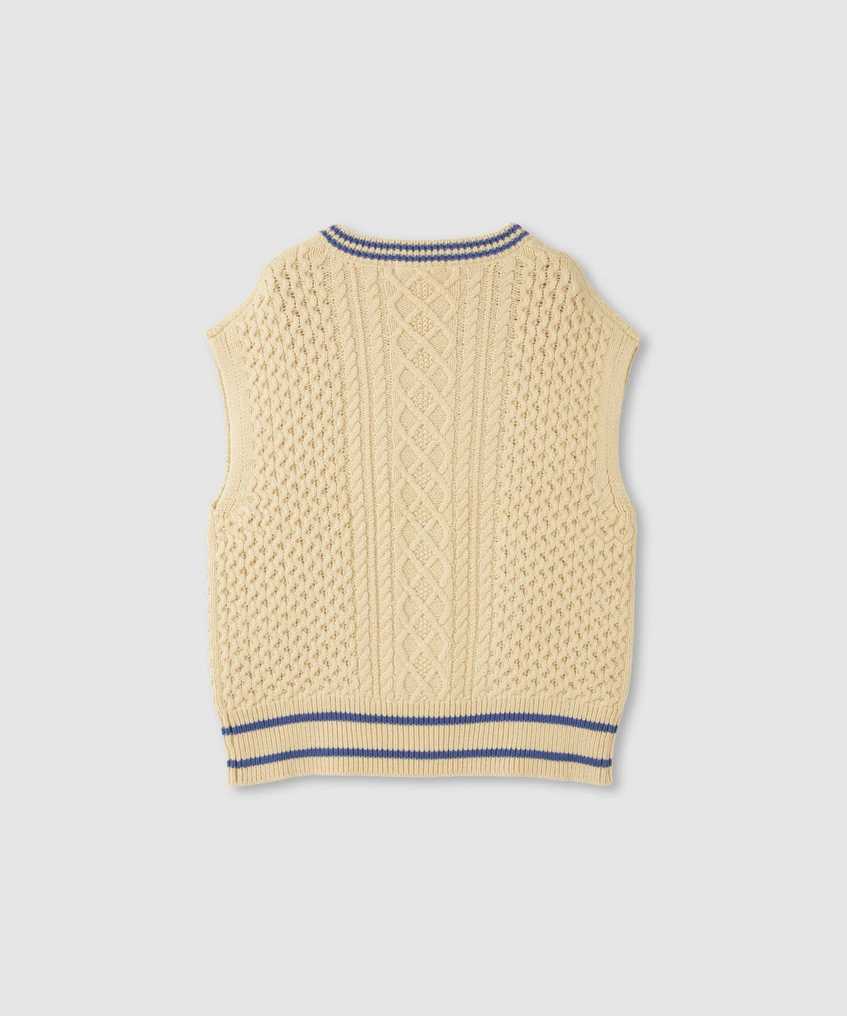 Idnes ケーブルチルデンVネックベスト レディース