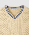 [期間限定knit]Idnes  ケーブルチルデンVネックベスト レディース商品サムネイル-19