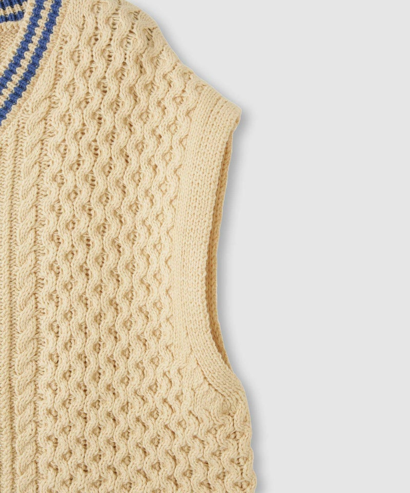 [期間限定knit]Idnes  ケーブルチルデンVネックベスト レディース商品画像-20