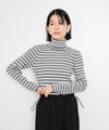 Idnes ボーダーリブタートルネックニット レディース商品サムネイル-2