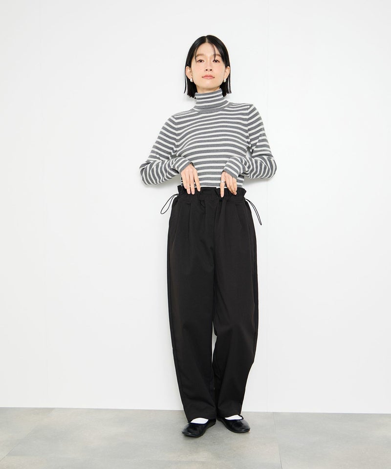 Idnes ボーダーリブタートルネックニット レディース商品画像-10