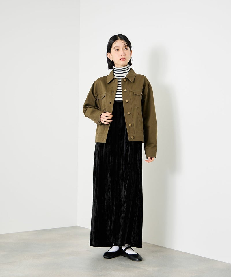 [期間限定knit]Idnes  ボーダーリブタートルネックニット レディース商品画像-15