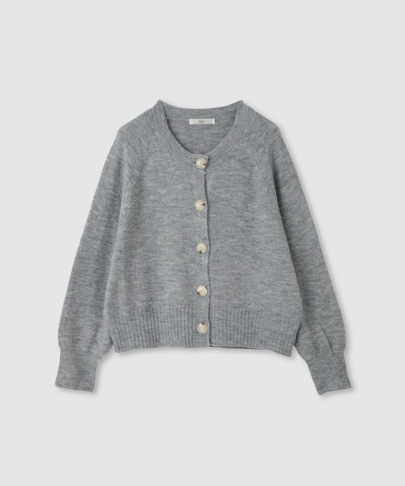 [期間限定knit]Idnes ヤクライククルーカーディガン レディース商品画像-3