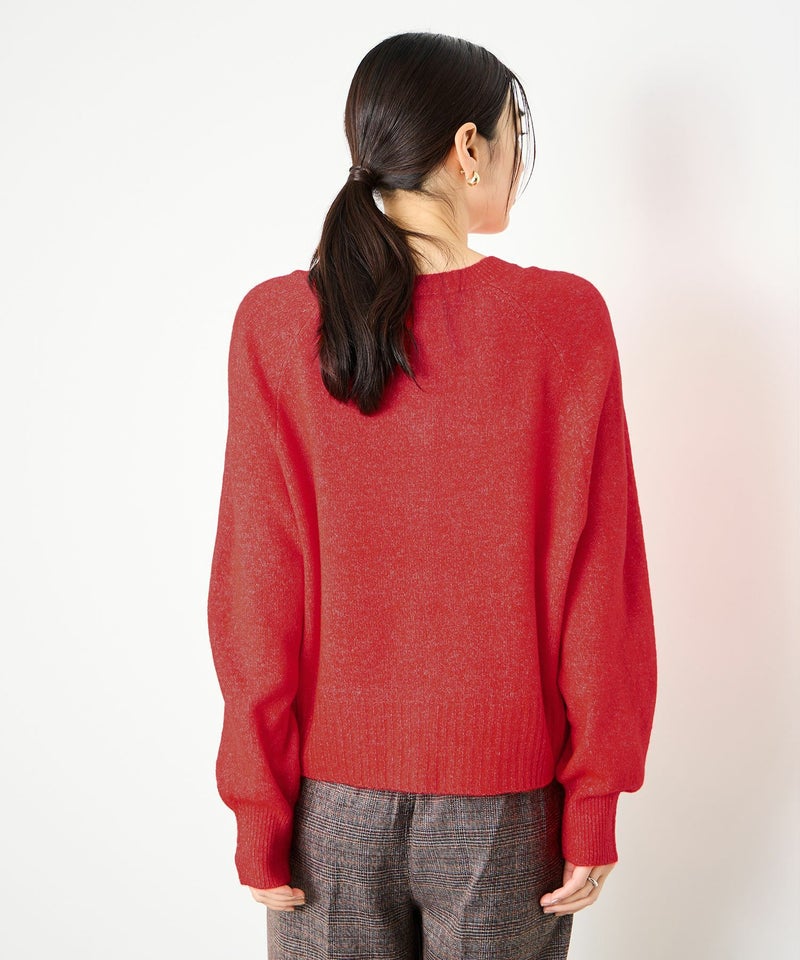 [期間限定knit]Idnes ヤクライククルーカーディガン レディース商品画像-7