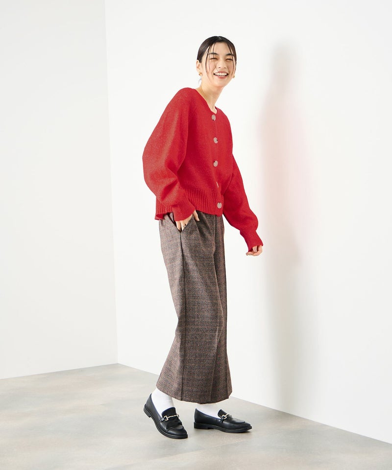 [期間限定knit]Idnes ヤクライククルーカーディガン レディース商品画像-8