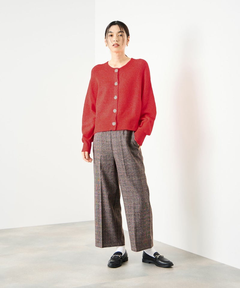 [期間限定knit]Idnes ヤクライククルーカーディガン レディース商品画像-9