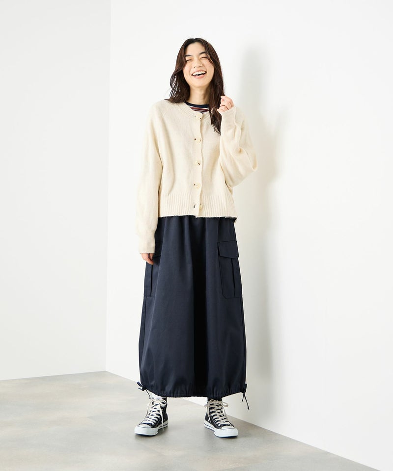 [期間限定knit]Idnes ヤクライククルーカーディガン レディース商品画像-12