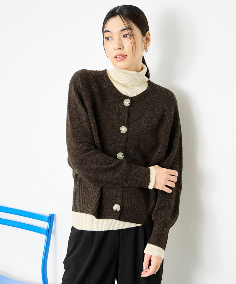 [期間限定knit]Idnes ヤクライククルーカーディガン レディース商品画像-13