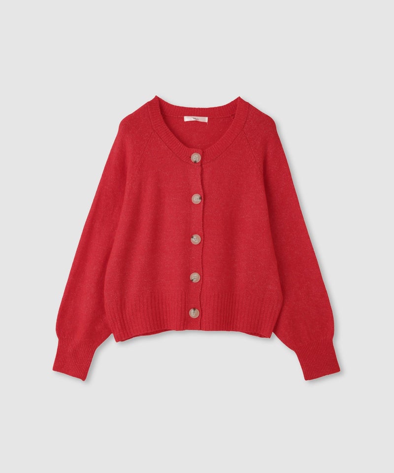 [期間限定knit]Idnes ヤクライククルーカーディガン レディース商品画像-16