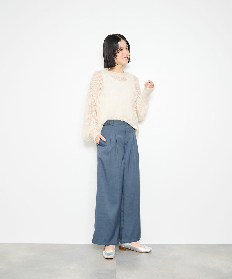 Idnes サイドバックルクロップドパンツ レディース商品画像-8