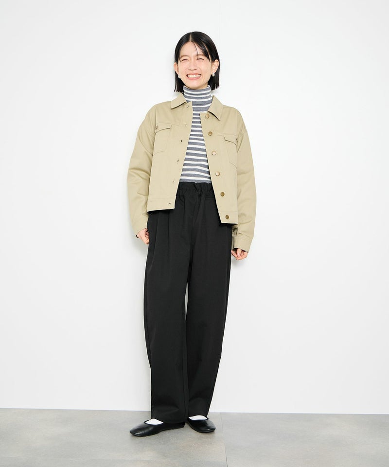 Idnes  ギャバドロストテーパードパンツ レディース商品画像-13